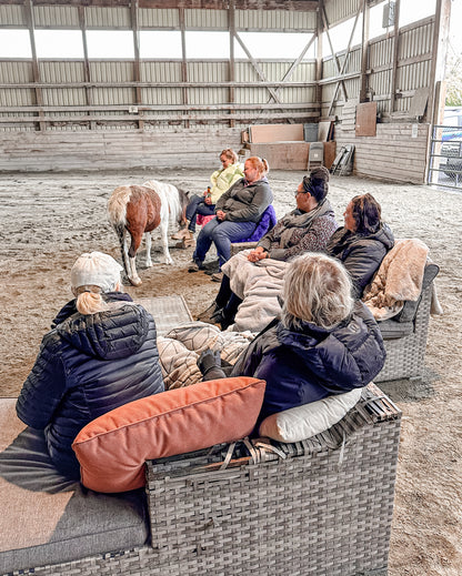 Animal Assisted Wellness Group Session Retreat in Langley BC 